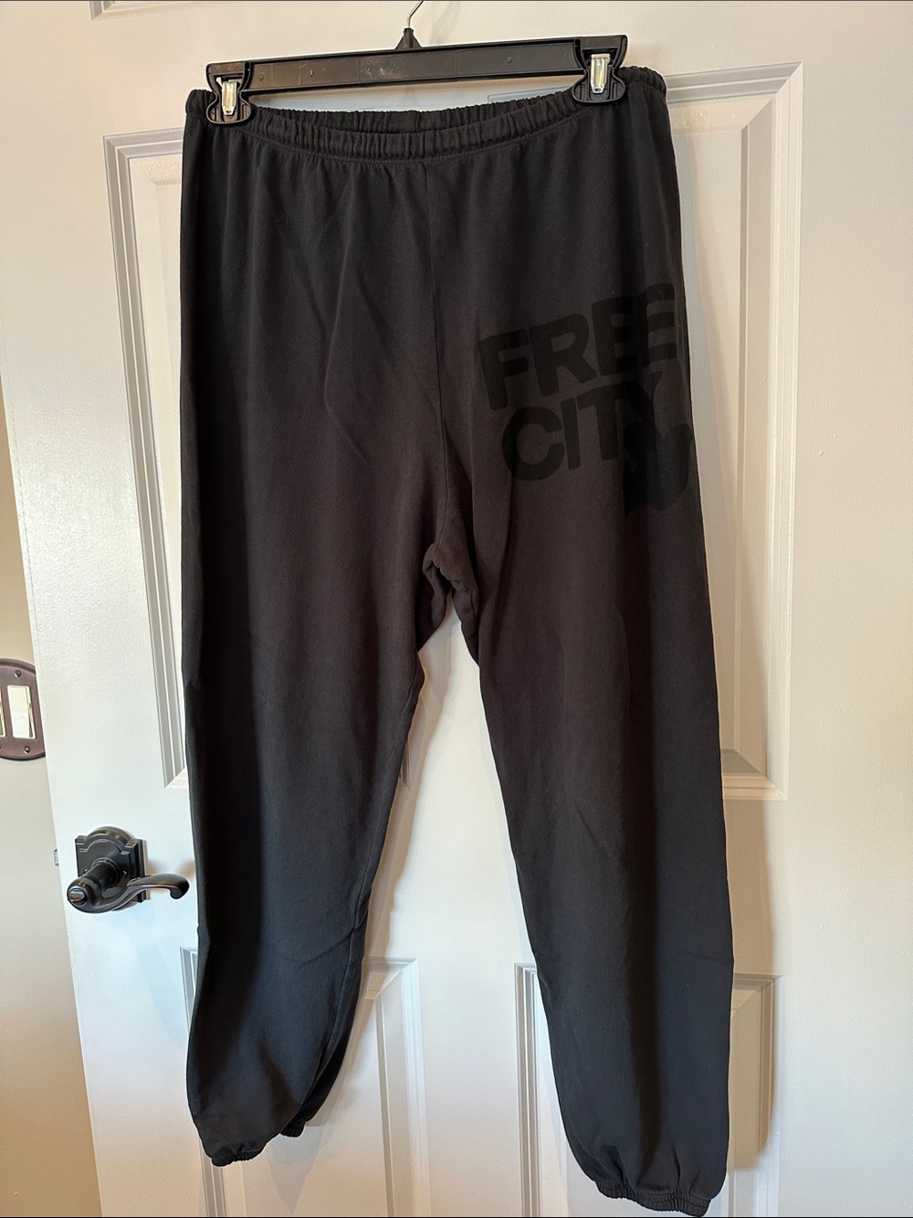 freecity Black Logo Sweat Joggers for Men
